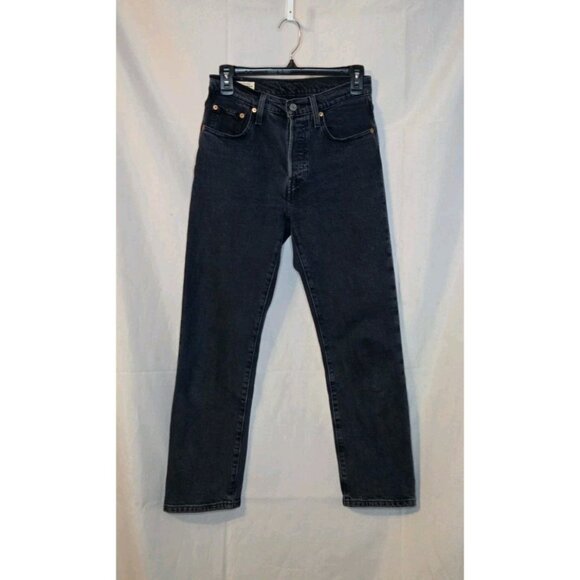 Levi's Premium Womens 501 Denim Jeans Size W27 L26 Button Fly Straight Leg - Picture 1 of 8